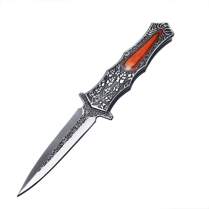 Wholesale outdoor knife high hardness saber household fruit knife field rescue knife hunting stainless steel folding knife