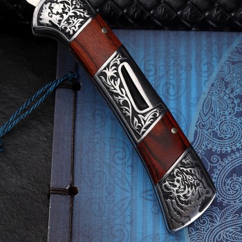 Cross-border Colombia exquisite carved knife high hardness sharp outdoor folding fruit knife exquisite gift knife
