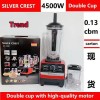 Mixer SC-1589 Double Cup Wall Breaking Machine Household Soybean Milk Grinding SILVER CREST4500W Juicer