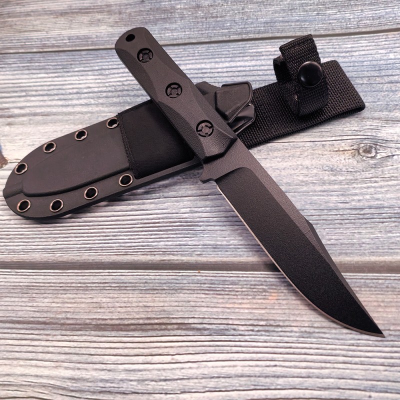 Cross-Border Supply Camping and Mountaineering Self-Defense Knife, High Hardness, Sharp, Integrated Straight Knife, Portable Cutting Survival Outdoor Knife