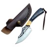 Outdoor Multifunctional Survival Knife, High Hardness Straight Knife, Leather Sheath, Meat Cleaver, Household Knife, Fruit Knife, Forged Retro Knife
