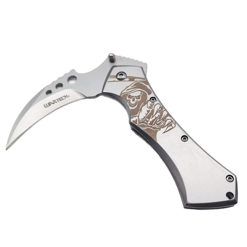Cross-Border Supply Outdoor Folding Knife for Opening Packages, Cool Pocket Curved Knife with Clip, Portable Small Folding Knife