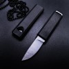 Outdoor Emergency Self-Rescue Self-Defense Small Straight Knife Whistle Necklace Straight Knife Exquisite Pocket Package Opening Knife Fruit Knife