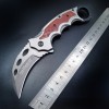 Outdoor claw knife high hardness car broken window escape tool knife saber ring fox folding knife folding claw knife