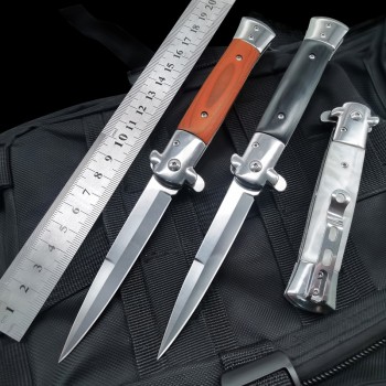 Mafia Stainless Steel Knife Outdoor Household Fruit Knife Self-Defense Outdoor Military Knife Folding Knife Dropshipping