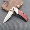 Cross-Border Outdoor Self-Defense Folding Knife Browning Saber Mahogany Handle Sharp Fruit Knife Jungle Adventure Knife