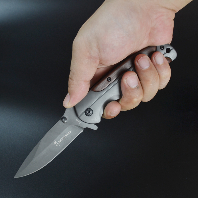 Self-defense Folding Knife Outdoor Field Survival Tool Portable Knife Browning Knife Fruit Knife DA43