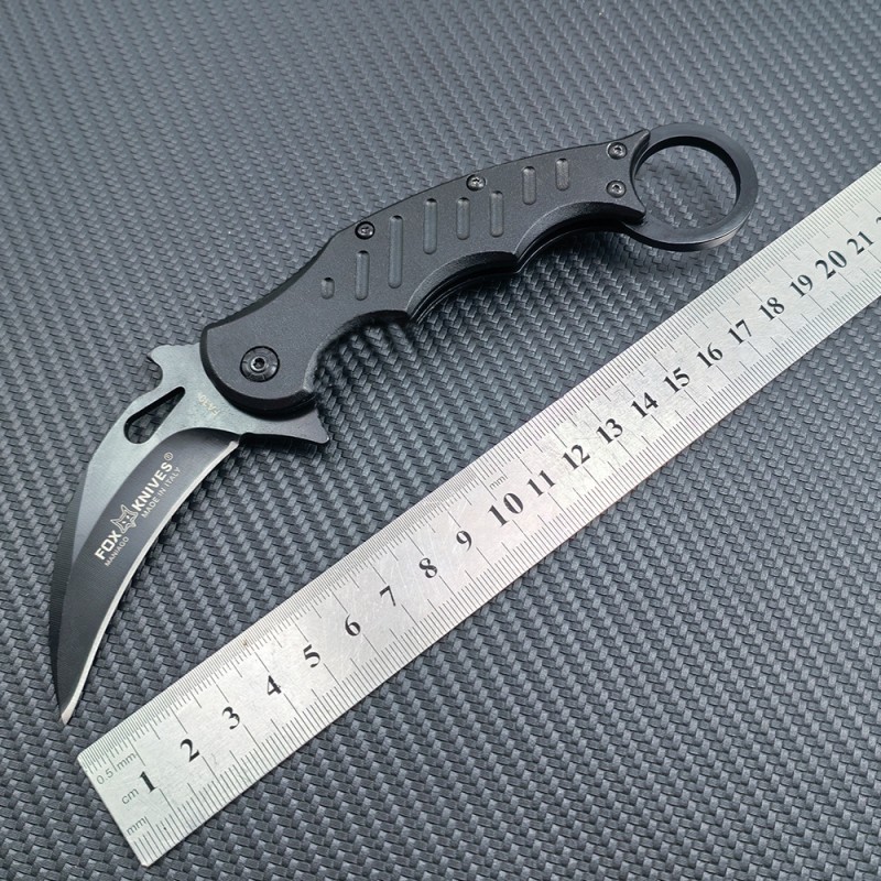 Outdoor Cool Claw Knife Portable Car Window-Breaking Escape Tool Knife Ring Fox Folding Knife Folding Claw Knife