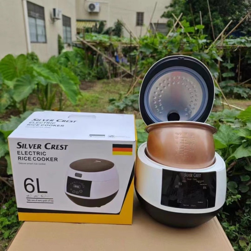 Cross-border Wholesale Smart Rice Cooker Home Multi-function Reservation Timing Silver Crest 5L Rice Cooker