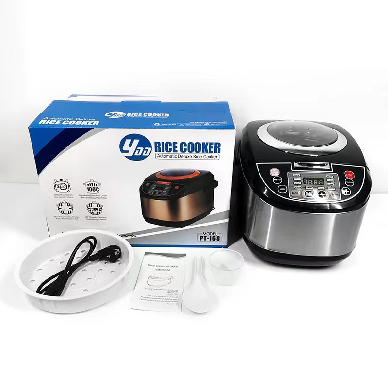 Large Capacity Reservable Transparent Cover Cross-border 5 L Rice Cooker English Skylight Rice Cooker Home Smart
