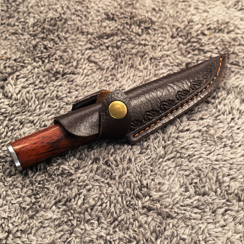 Amazon’s Best-Selling Keel Integrated Lightweight Damascus Forged Small Straight Knife Barbecue Meat Cutting Knife Fruit Knife