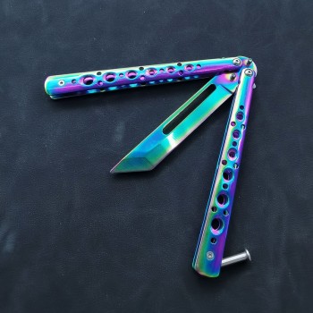 Unbladed Samurai Butterfly Practice Knife CSGO Game Toy All-Steel Hand-Playing Training Novice Comb Practice Artifact