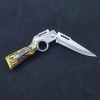 Outdoor Mini Knife Camping Portable Knife Portable Folding Knife AKLED Light Fruit Knife Creative Small Gun Knife