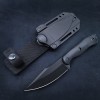 Amazon Outdoor Cutter Wilderness Survival Straight Knife EDC with K-type Scabber Knife Foreign Trade Black Brown Fruit Knife