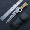 Outdoor Mini Knife Camping Portable Knife Portable Folding Knife AKLED Light Fruit Knife Creative Small Gun Knife