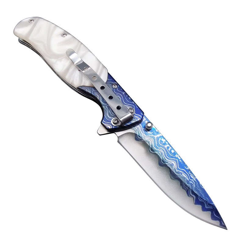 Foreign trade knife wooden handle fruit knife multi-purpose outdoor knife military knife self-defense tool generation hand-made folding knife