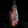Wooden Handle Knife Outdoor Folding Knife Hand-held Meat Mini Key Chain Fruit Knife Portable Portable Bottle Opening Tool