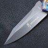 Outdoor self-defense folding knife painted steel head carbon fiber non-slip handle cool Swiss self-defense household fruit knife