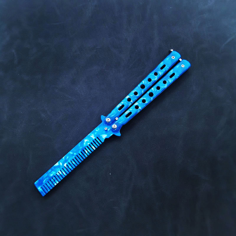 Butterfly Comb CSGO Folding Comb Beginner Novice Hand Knife Stainless Steel Butterfly Comb Practice Handy Gadget Unedged
