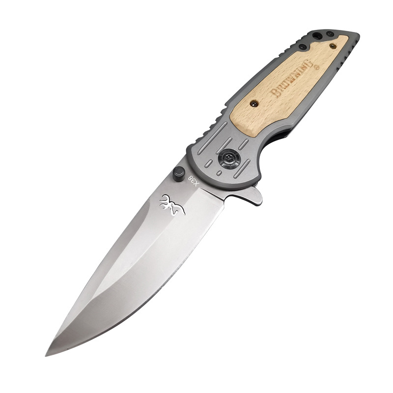 Mini knife self-defense portable fruit knife high hardness camping folding knife cross-border Browning knife folding knife wholesale
