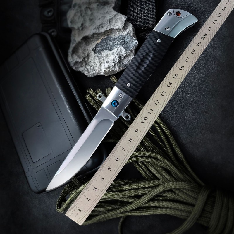 Cross-Border New G10 Handle Outdoor Tactical Pocket Knife Camping Emergency Knife Mirror Finish Exquisite Pocket Fruit Knife Portable