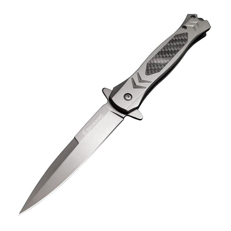 Camping survival folding knife carbon fiber handle self-defense knife creative swordfish fruit knife cross-border export supply saber