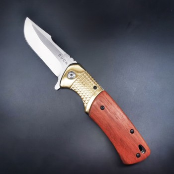 Wooden Handle Folding Knife, Portable Outdoor Knife, Camping Military Knife, Folding Knife, High Hardness, Cross-Border Amazon Dropshipping Small Knife