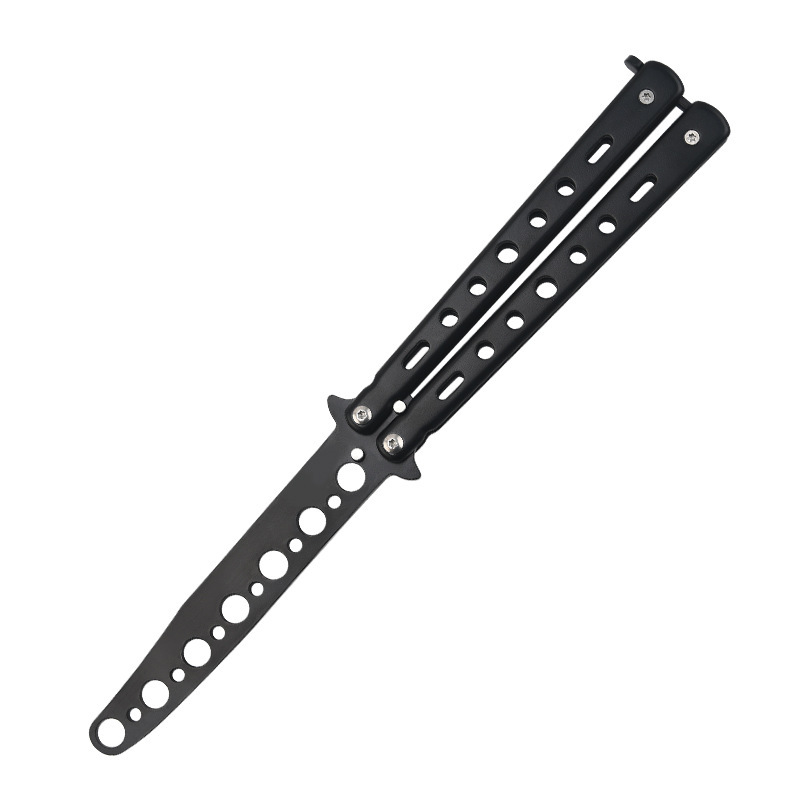 Practice Stainless Steel Butterfly Knife Fancy Comb Ornamental Knife Foldableing Toy American Csgo Hand Knife Unedged