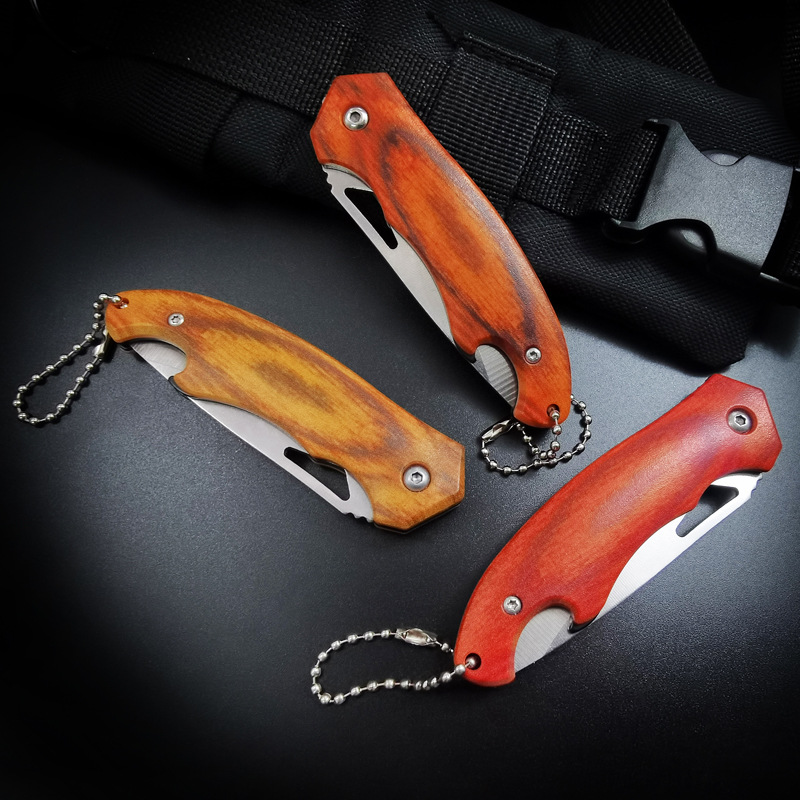Folding Knife Portable Fruit Knife Car Mini Gadget Stainless Steel Knife Field Anti-body Knife Household Folding Knife
