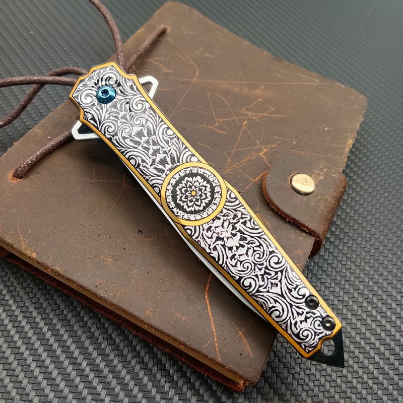 Outdoor survival folding knife 3D printing exquisite gift knife jungle adventure tactical knife multi-function knife a generation of hair