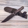 Cross-Border Supply Camping and Mountaineering Self-Defense Knife, High Hardness, Sharp, Integrated Straight Knife, Portable Cutting Survival Outdoor Knife