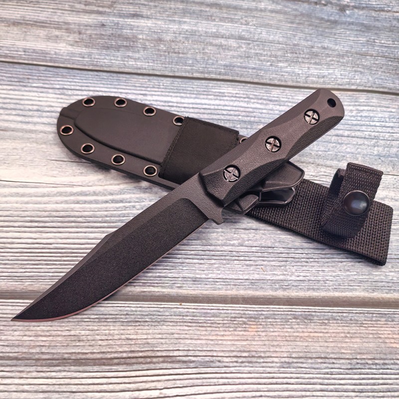 Cross-Border Supply Camping and Mountaineering Self-Defense Knife, High Hardness, Sharp, Integrated Straight Knife, Portable Cutting Survival Outdoor Knife