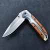 Browning outdoor knife quick-opening multifunctional knife high hardness foreign trade wooden handle folding knife self-defense tactical fruit knife