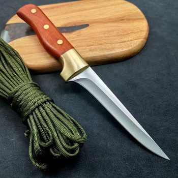 Cast Copper Head Forged Butcher Knife for Deboning and Meat Cutting, Commercial Meat Selling Knife, Fish Knife, Western Knife, Stainless Steel Kitchen Knife