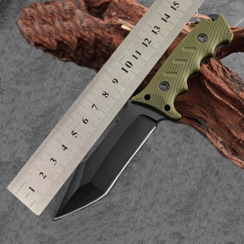 Cross-border Wilderness Survival Defense Small Straight Knife Outdoor Tactical Knife K Sheath Knife Set EDC Knife Camping Sharp High Hardness