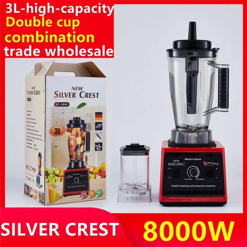 Mixer BLENDER 8000W-SILVERCREST Large Capacity 3L Breaking Machine Soybean Milk Grinder Juice Expressing