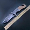Outdoor G10 Non-Slip Handle Stainless Steel Folding Knife with Stone-Washed Finish, Tactical Cutting Knife, Jungle Exploration Knife