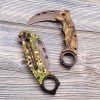 Outdoor Claw Knife High Hardness Car Window Breaking Escape Tool Knife Ring Camouflage Fox Folding Knife Folding Claw Knife