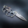 Ghost Head Outdoor Four-Finger Boxing Knife Foldableing Knife Self-Defense Adventure Knife Outdoor Military Knife Fisting Knife Finger Tiger Window Breaker