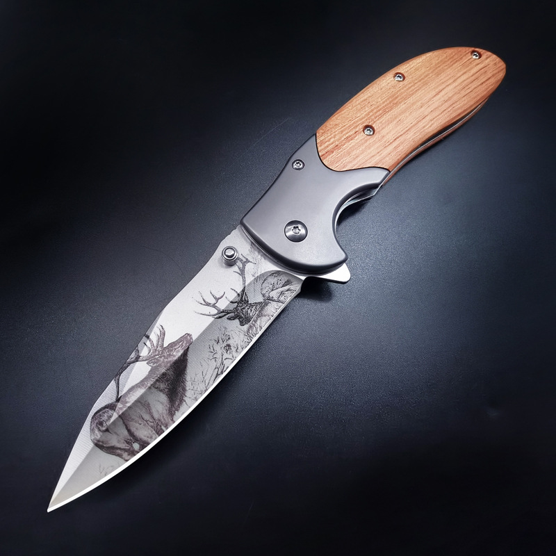 3D Stainless Steel Knife Tactical Outdoor Knife Household Fruit Knife Creative Pattern Mini Knife Foreign Trade Wholesale Jatknife