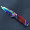 Foreign trade outdoor knife self-defense folding knife colorful field survival saber Amazon TEMU fruit knife wholesale