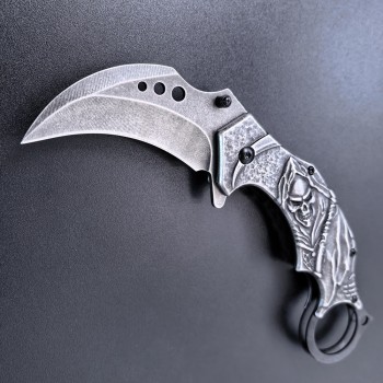 Cross-Border New Model Stone-Washed Embossed Claw Knife, Exquisite and Creative, High Hardness, Car Window-Breaking Escape Tool, Small Knife, Military Knife
