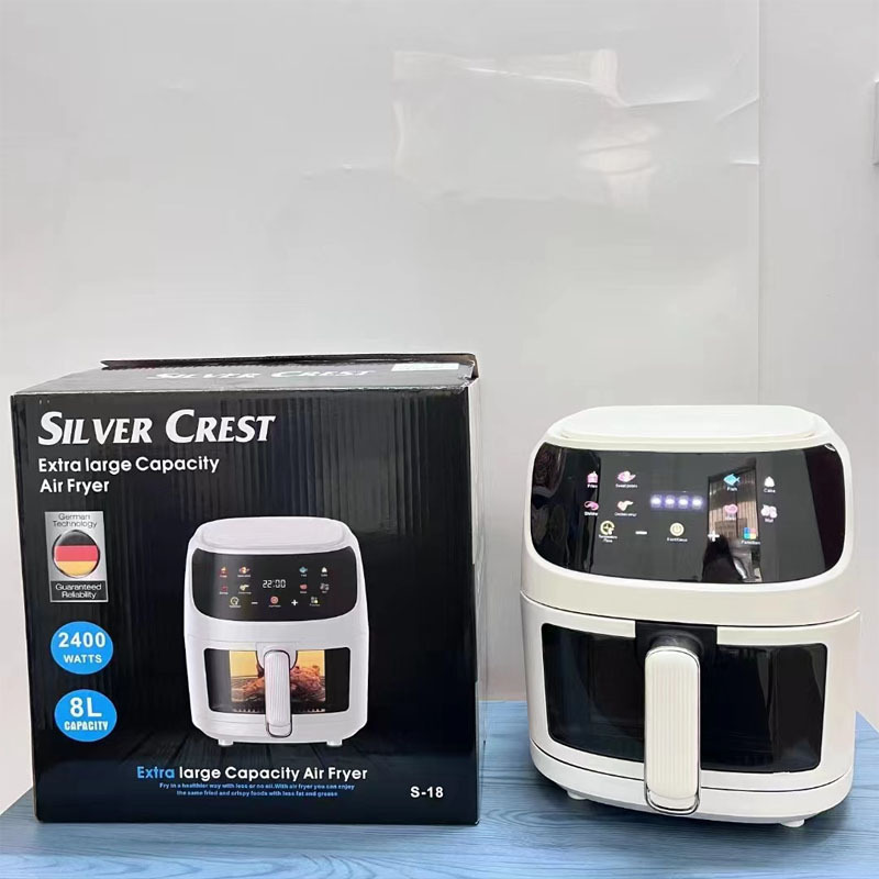 A generation of Silver Crest 8L visual large capacity air fryer intelligent electric fryer European 220V
