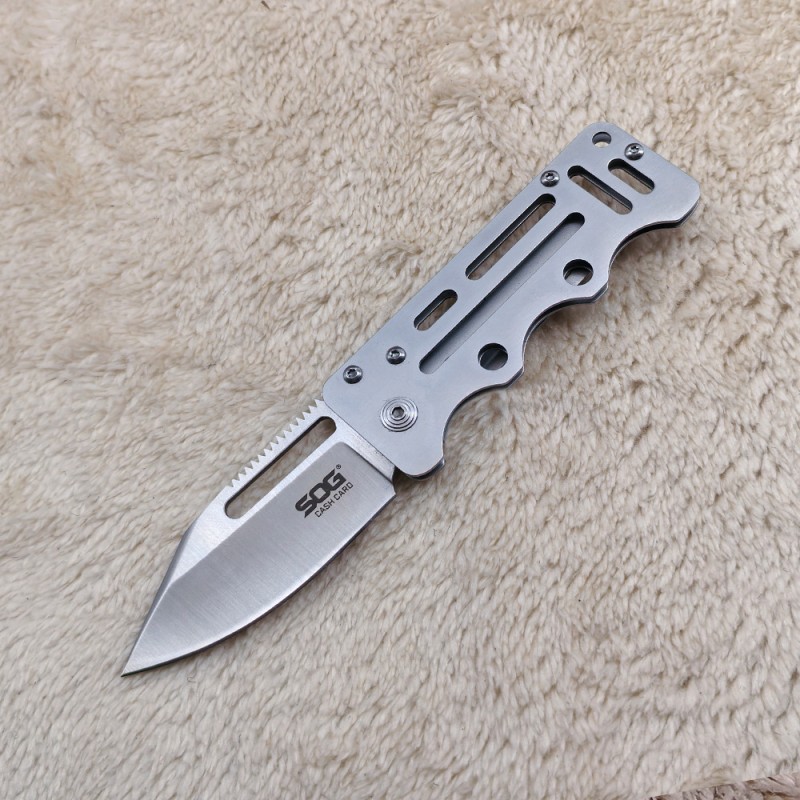 Cross-Border Supply Portable Pocket Survival Knife Sharp High Hardness Small Folding Knife Money Clip Pocket Knife Portable Emergency Knife