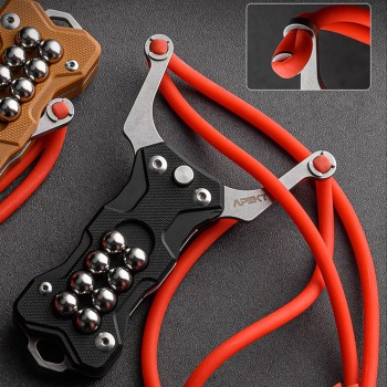New slingshot folding knife G10 handle competitive deformable high precision hunting slingshot carry-on self-defense fruit knife