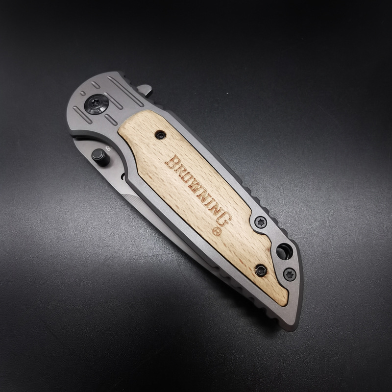 Mini knife self-defense portable fruit knife high hardness camping folding knife cross-border Browning knife folding knife wholesale