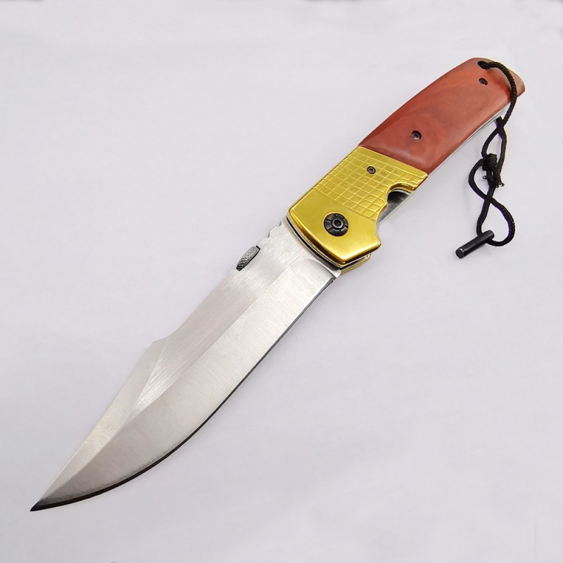 Foreign trade supply outdoor folding knife heavy tactical saber sharp self-defense emergency knife chicken wing wood handle heavy knife
