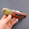 Foreign trade supply outdoor folding knife heavy tactical saber sharp self-defense emergency knife chicken wing wood handle heavy knife