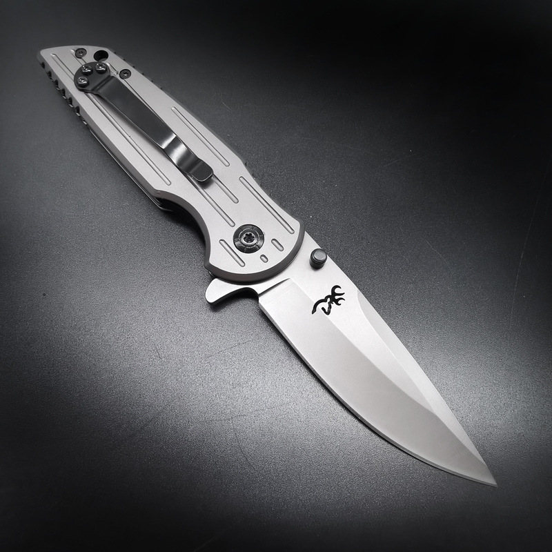 Mini knife self-defense portable fruit knife high hardness camping folding knife cross-border Browning knife folding knife wholesale