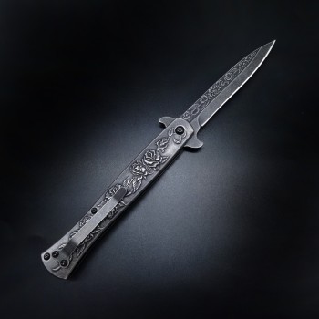 Swordfish relief knife high hardness survival camping knife mini forging saber foreign trade carved handle fruit knife
